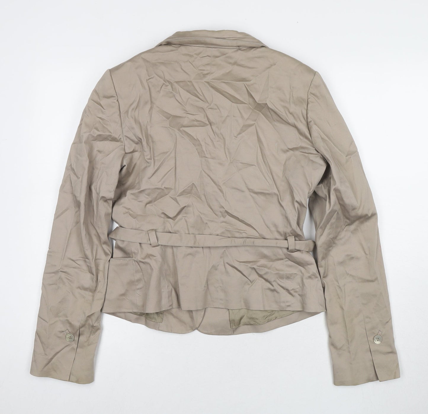 Mexx Womens Beige Jacket Size 16 Button