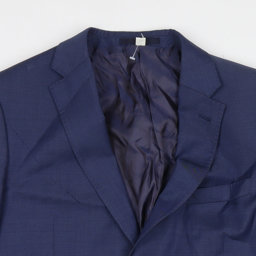 Autograph Mens Blue Polyester Jacket Suit Jacket Size 42 Regular