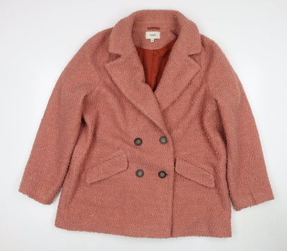Womens UK Size 18 NEXT Pink Overcoat