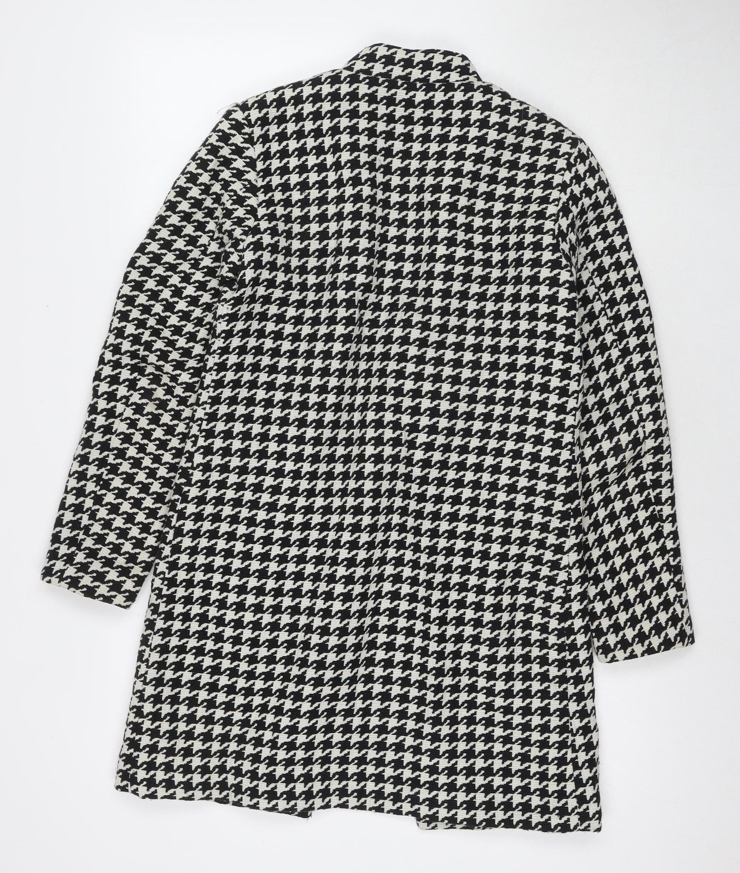 H&M Womens Black Overcoat Coat Size 4