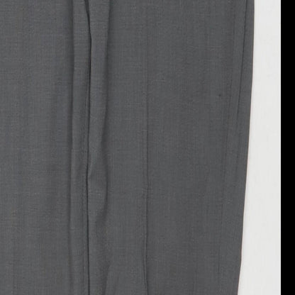 Taylor & Wright Mens Grey Polyester Trousers Size 30 in L31 in Regular Zip