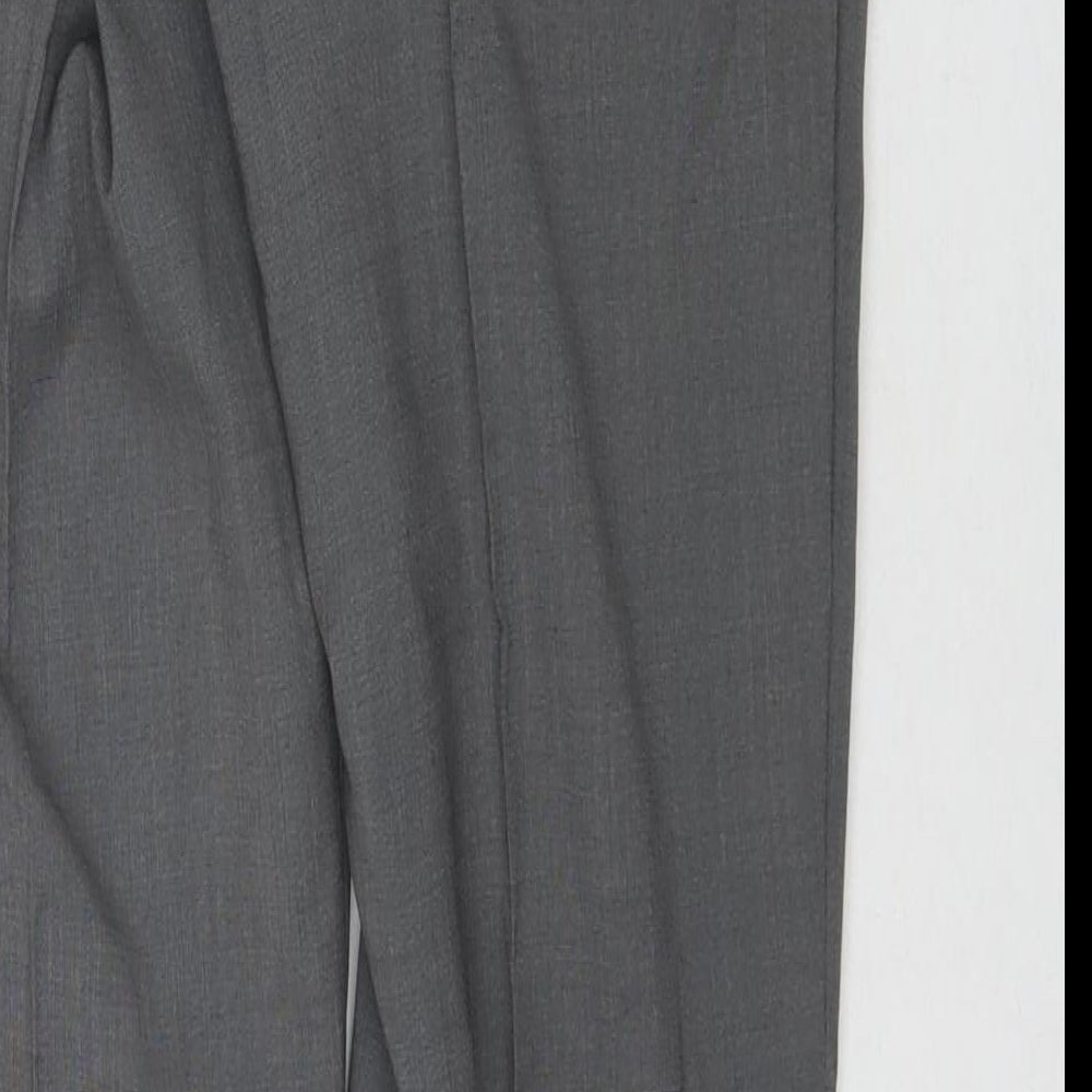 Taylor & Wright Mens Grey Polyester Trousers Size 30 in L31 in Regular Zip