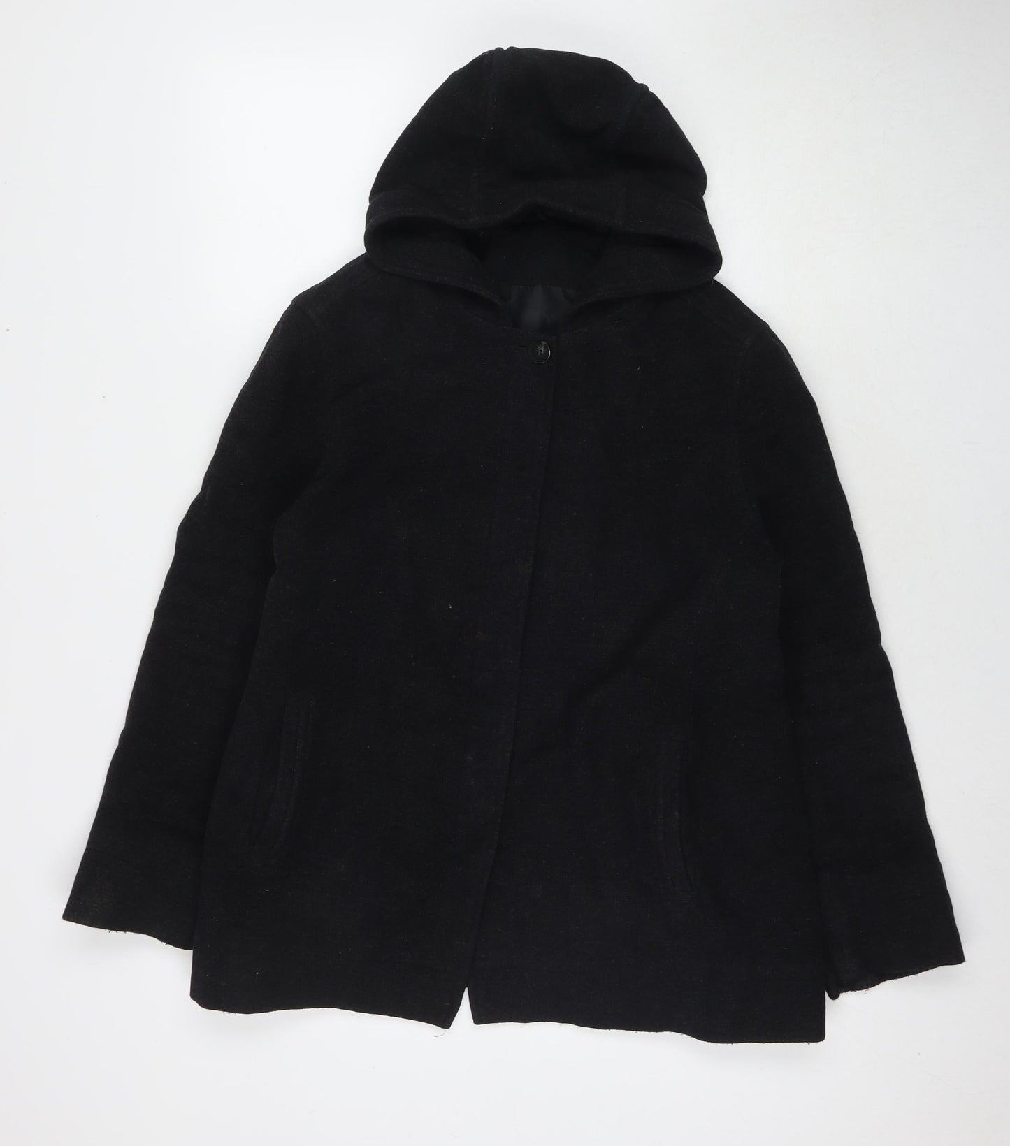 Womens UK Size 14 BHS Black Pea Coat