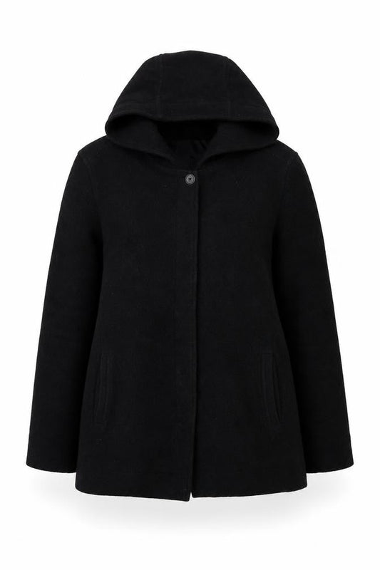Womens UK Size 14 BHS Black Pea Coat