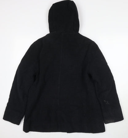 Womens UK Size 14 BHS Black Pea Coat