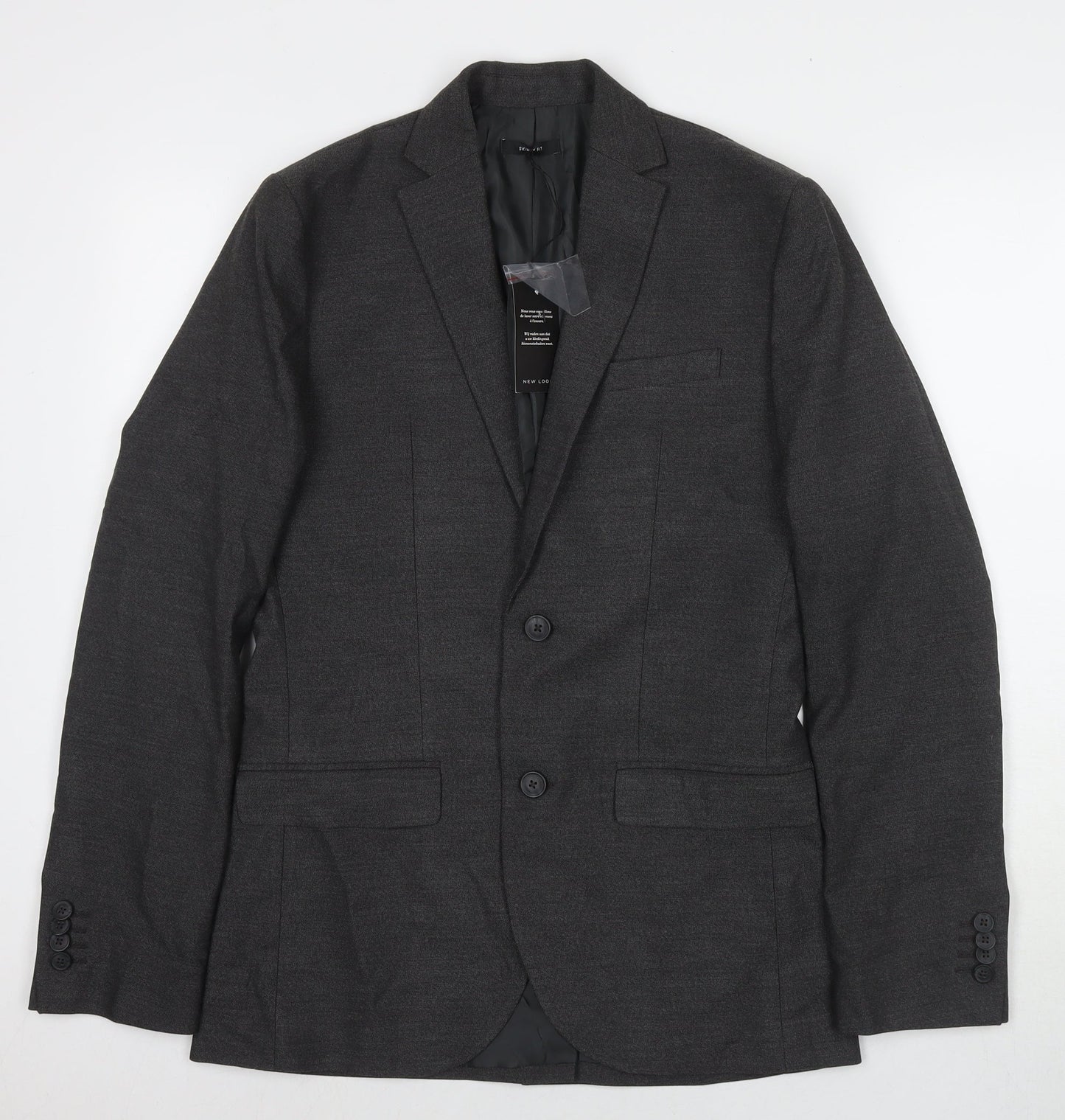 Mens UK Size 38 New Look Regular Grey Suit Jacket