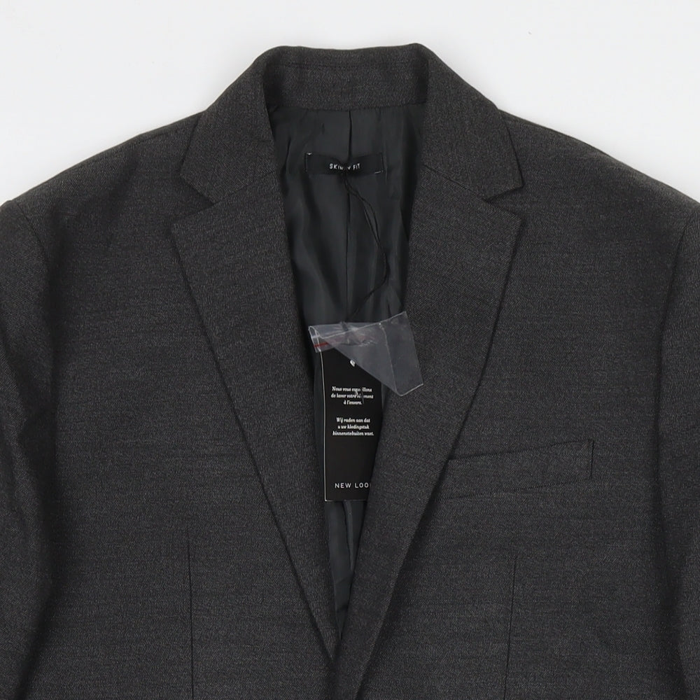 Mens UK Size 38 New Look Regular Grey Suit Jacket