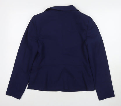 Artigiano Womens Blue Jacket Blazer Size 12 Button