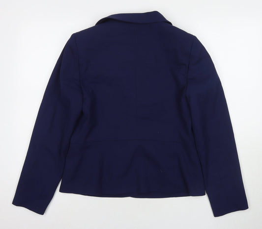Artigiano Womens Blue Jacket Blazer Size 12 Button
