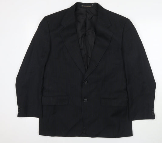 Mens UK Size 40 Marks and Spencer Regular Black Suit Jacket