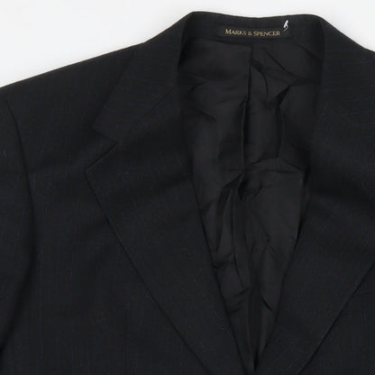Mens UK Size 40 Marks and Spencer Regular Black Suit Jacket