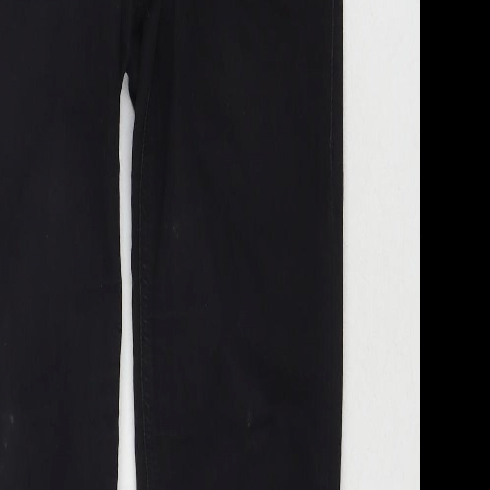 Topshop Womens Black Cotton Skinny Jeans Size 28 in L32 in Regular Zip
