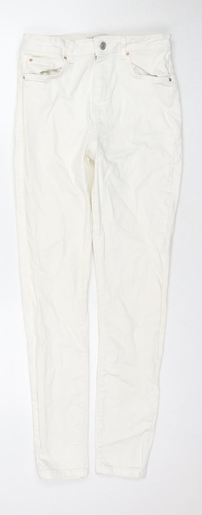 Womens UK Size 12 Denim & Co. Regular Fit Skinny White Jeans