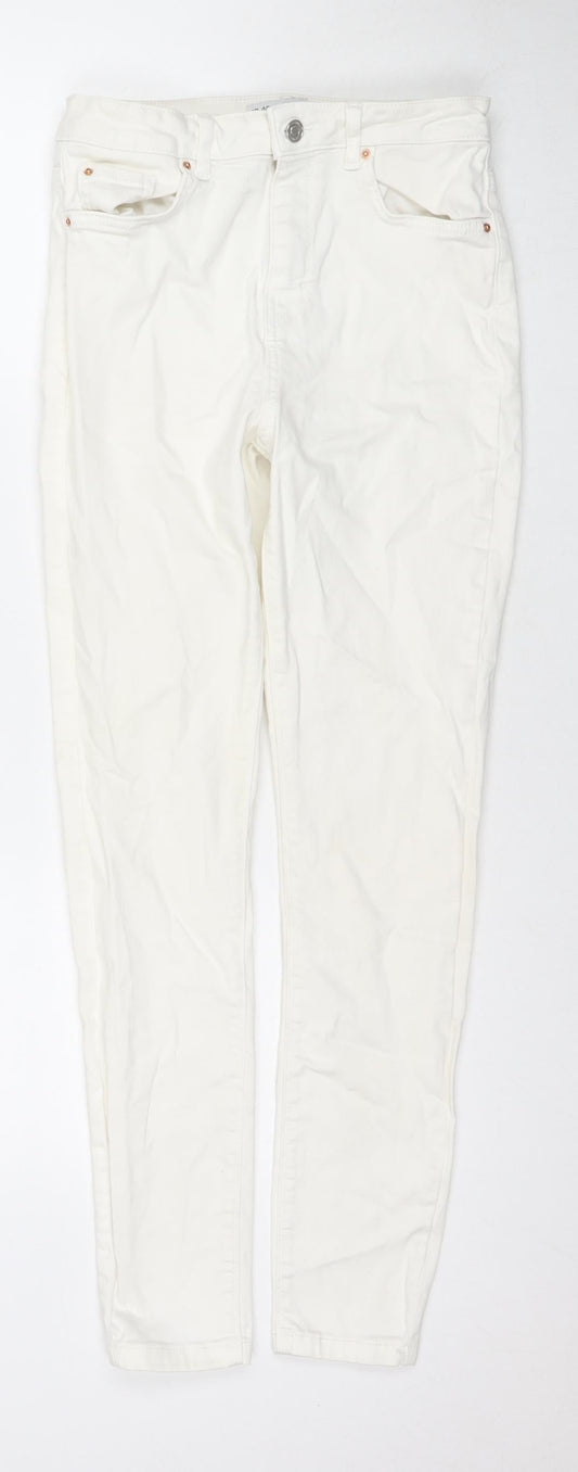 Womens UK Size 12 Denim & Co. Regular Fit Skinny White Jeans