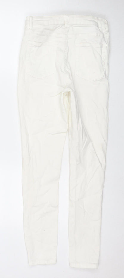 Womens UK Size 12 Denim & Co. Regular Fit Skinny White Jeans