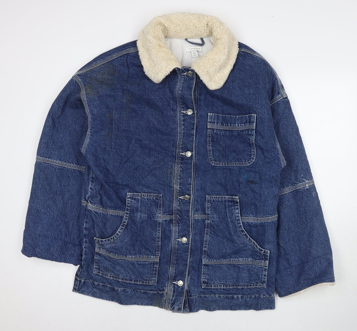 Womens UK Size 10 Topshop Blue Jacket