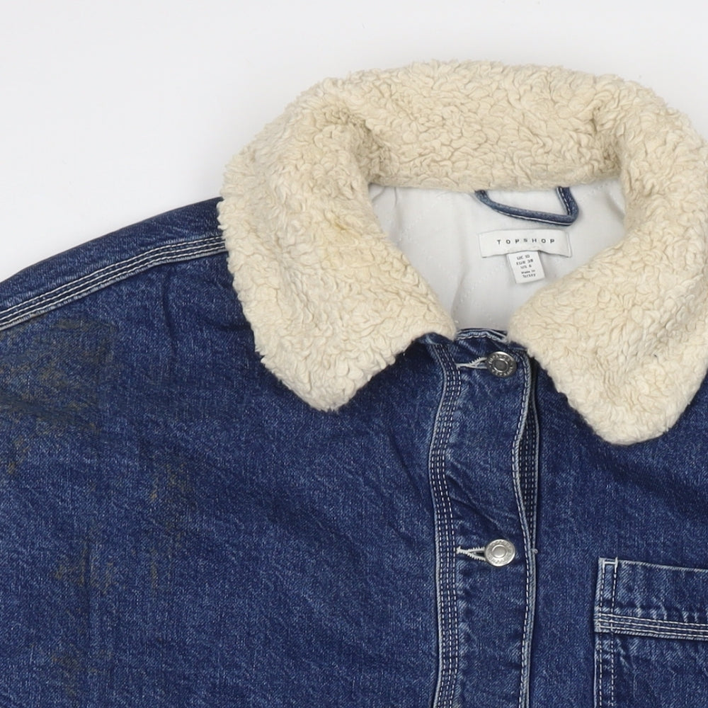 Womens UK Size 10 Topshop Blue Jacket