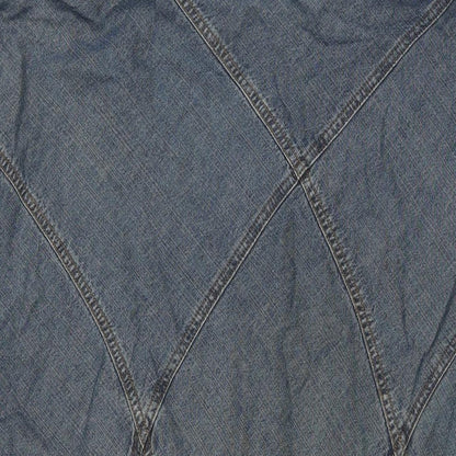 Cherokee Womens Blue Cotton Trumpet Skirt Size 46 in Zip