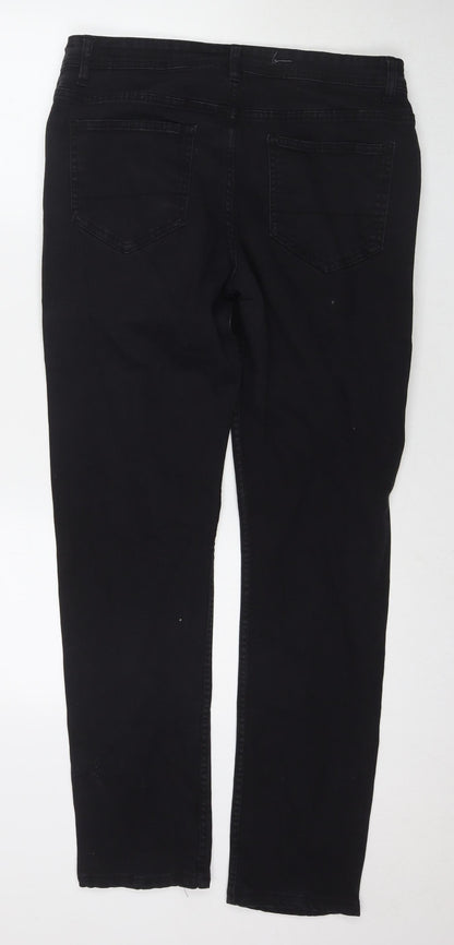 Denim & Co. Mens Black Cotton Skinny Jeans Size 34 in L34 in Regular Zip