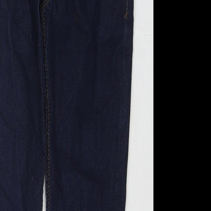 NEXT Boys Blue Cotton Skinny Jeans Size 9 Months L24 in Regular Zip