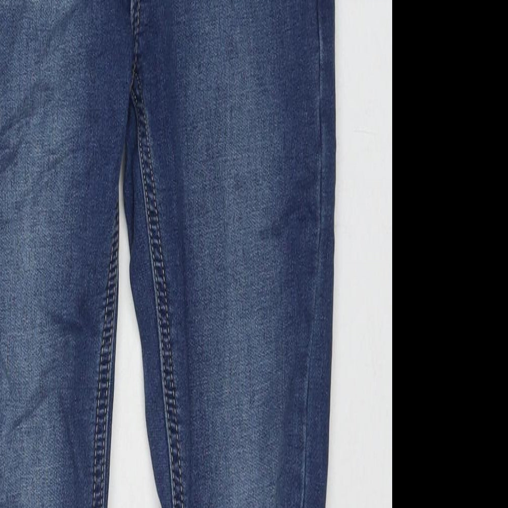 NEXT Boys Blue Cotton Skinny Jeans Size 9 Months L22 in Regular Zip