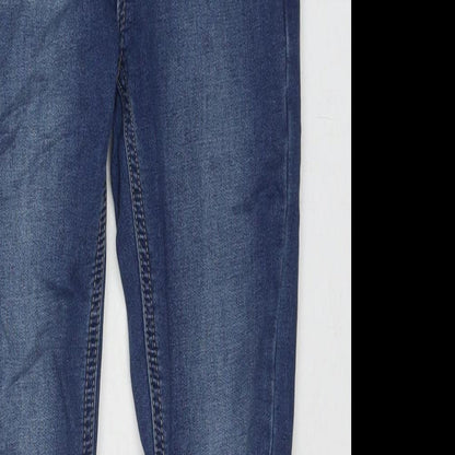NEXT Boys Blue Cotton Skinny Jeans Size 9 Months L22 in Regular Zip