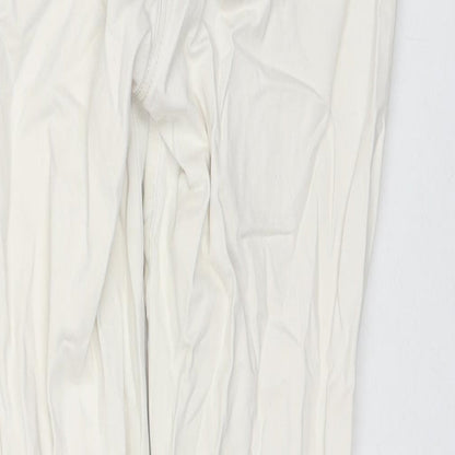 Debenhams Womens Ivory Cotton Straight Jeans Size 12 L27 in Slim Zip