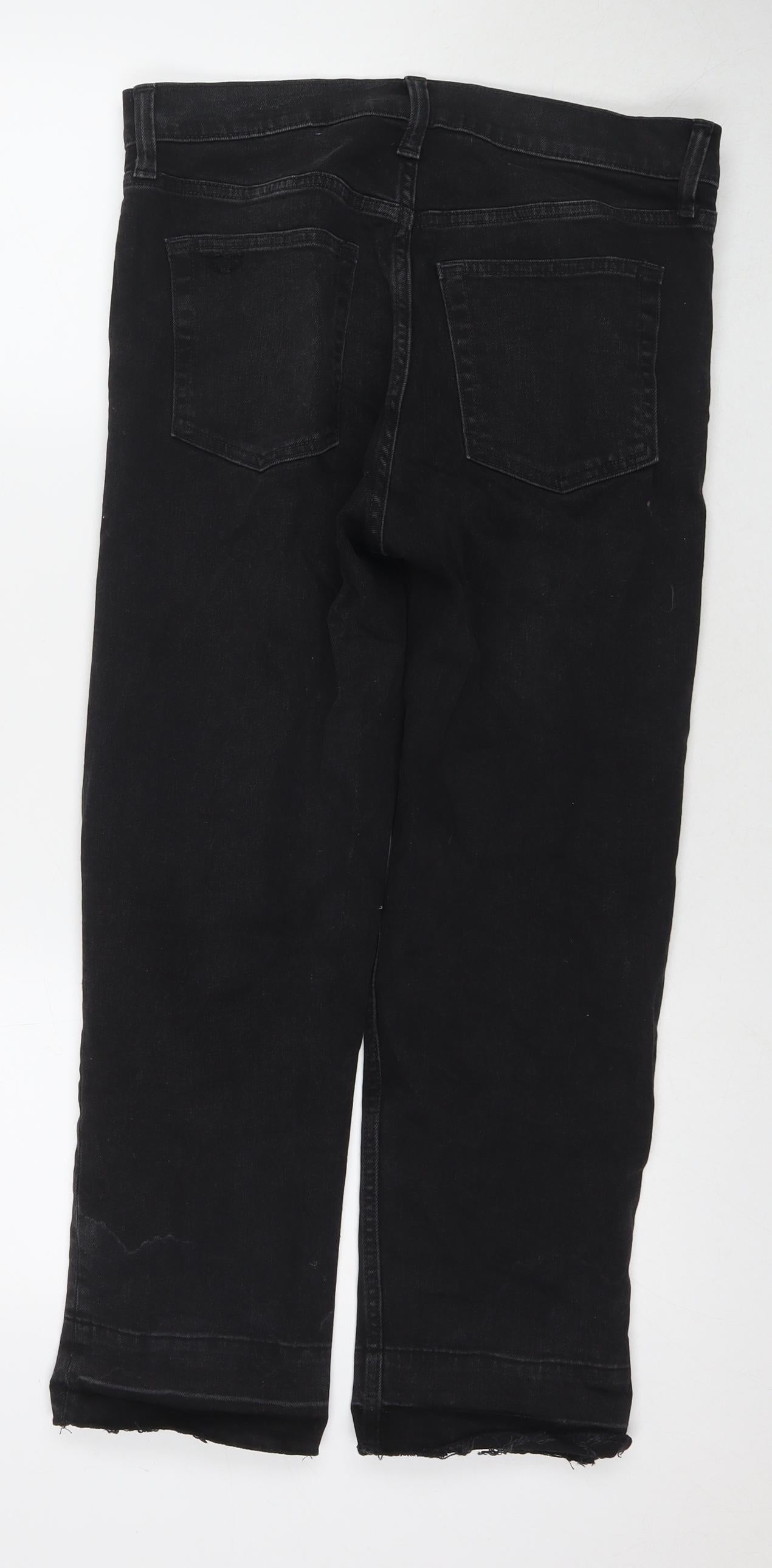 Gap Womens Black Cotton Cropped Jeans Size 29 in L24 in Regular Zip