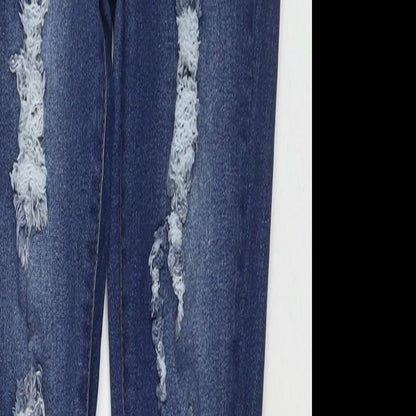 Fashion Nova Womens Blue Cotton Skinny Jeans Size 24 in L30 in Regular Zip