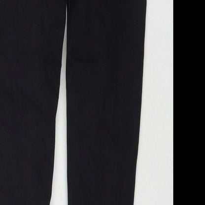 Missguided Womens Black Cotton Skinny Jeans Size 8 L28 in Regular Zip