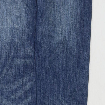 Denim & Co. Mens Blue Cotton Straight Jeans Size 30 in L32 in Regular Zip