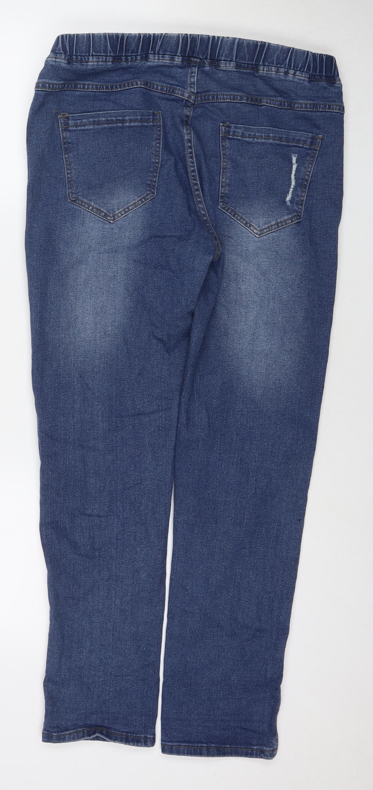 Voir Jeans Womens Blue Cotton Jegging Jeans Size L L28 in Regular Zip
