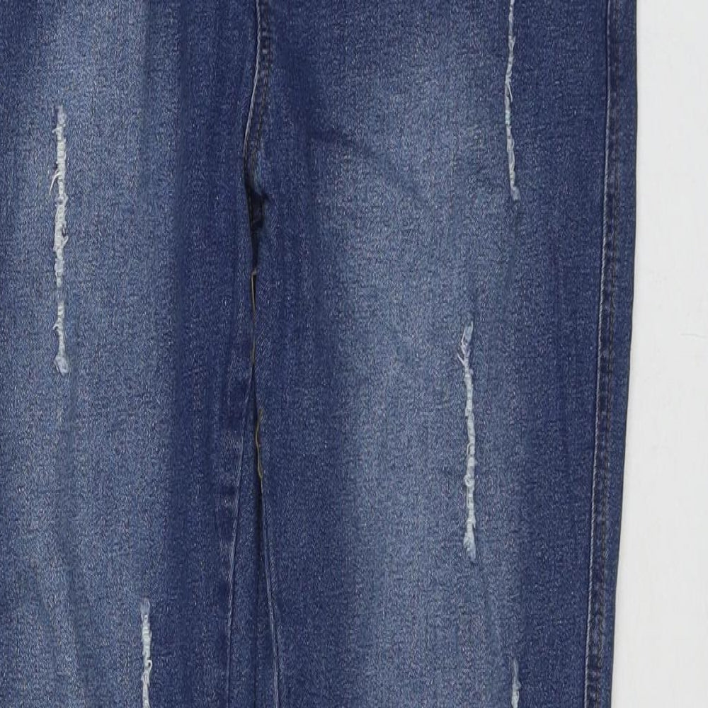 Voir Jeans Womens Blue Cotton Jegging Jeans Size L L28 in Regular Zip