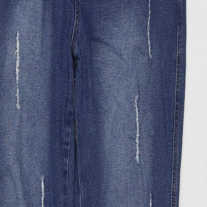 Voir Jeans Womens Blue Cotton Jegging Jeans Size L L28 in Regular Zip