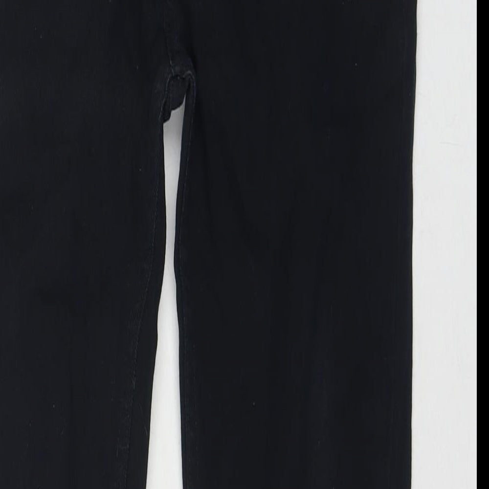 Denim & Co. Mens Black Cotton Straight Jeans Size 28 in L32 in Regular Zip