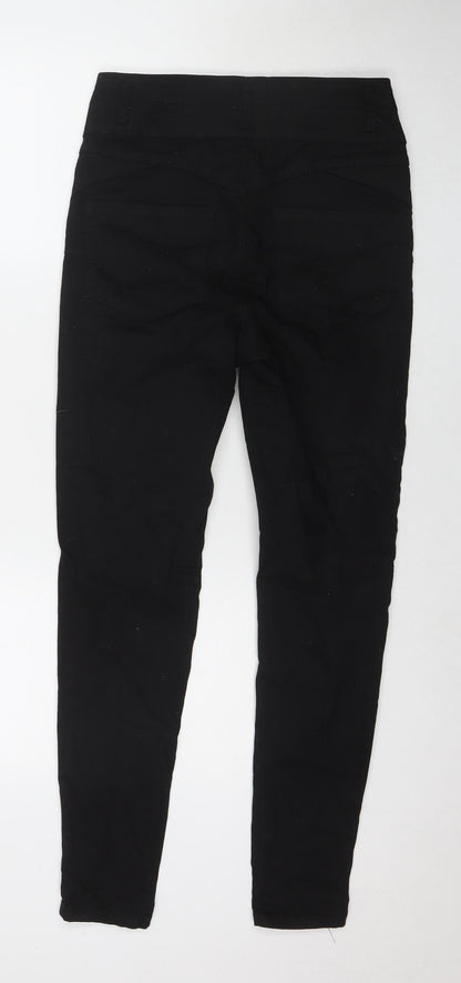New Look Womens Black Cotton Skinny Jeans Size 10 L28 in Regular Zip