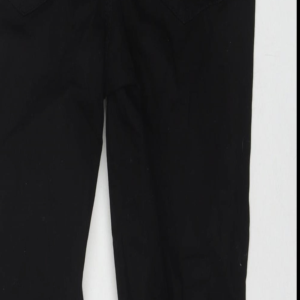 New Look Womens Black Cotton Skinny Jeans Size 10 L28 in Regular Zip