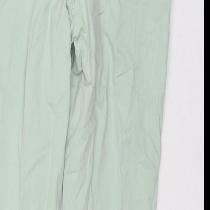 F&F Womens Green Cotton Straight Jeans Size 10 L26 in Regular Zip