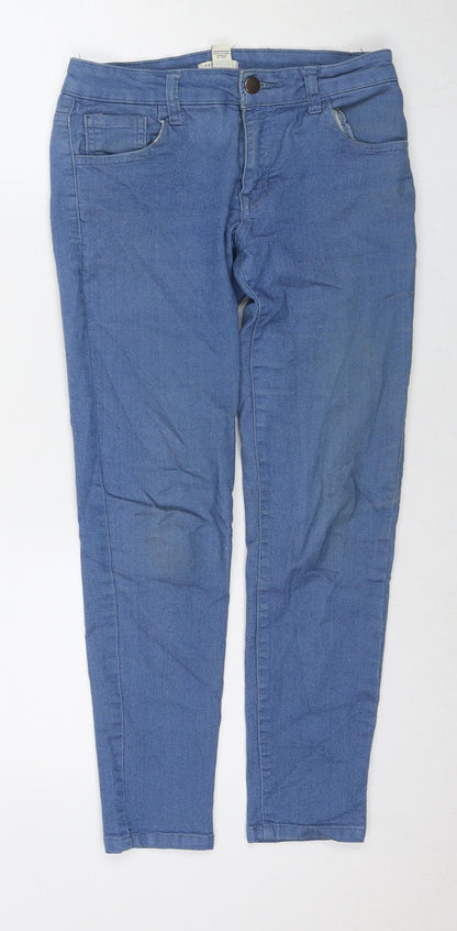 FOREVER 21 Womens Blue Cotton Skinny Jeans Size 27 in L24 in Regular Zip
