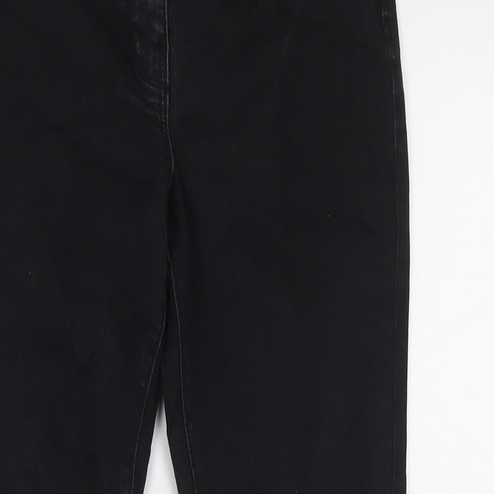 George Womens Black Cotton Skinny Jeans Size 10 L24 in Regular Zip