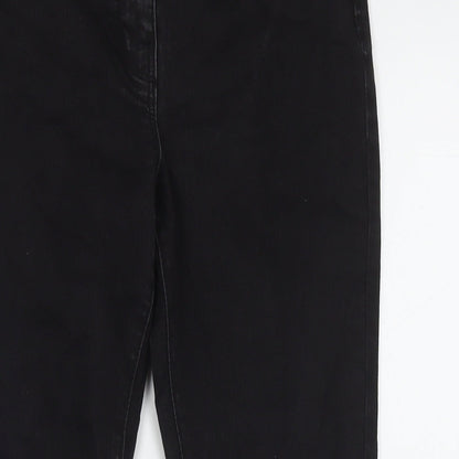 George Womens Black Cotton Skinny Jeans Size 10 L24 in Regular Zip