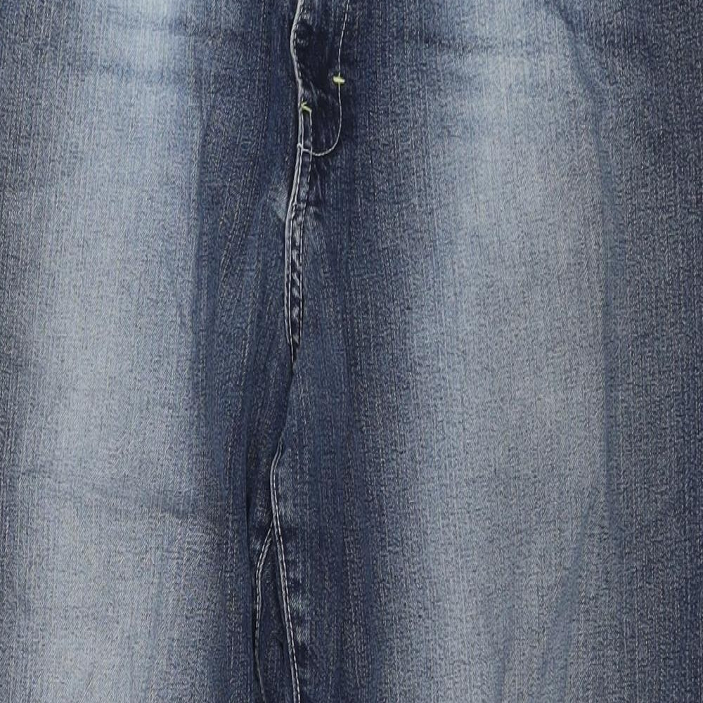 Cherokee Mens Blue Cotton Straight Jeans Size 38 in L29 in Regular Zip