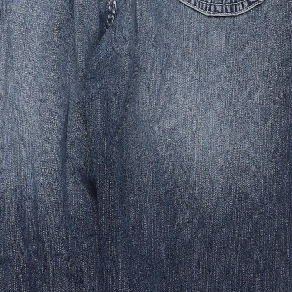 Cherokee Mens Blue Cotton Straight Jeans Size 38 in L29 in Regular Zip