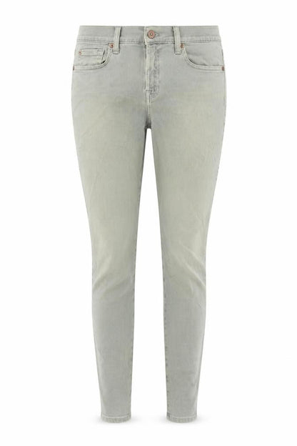 Womens UK Size 29 in 7 For All Mankind Regular Fit Skinny Green Jeans