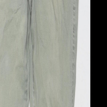 7 For All Mankind Womens Green Cotton Skinny Jeans Size 29 in L30 in Regular Zip