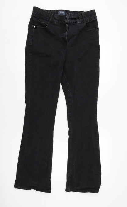 Womens UK Size 18 Berksha Regular Fit Bootcut Grey Jeans