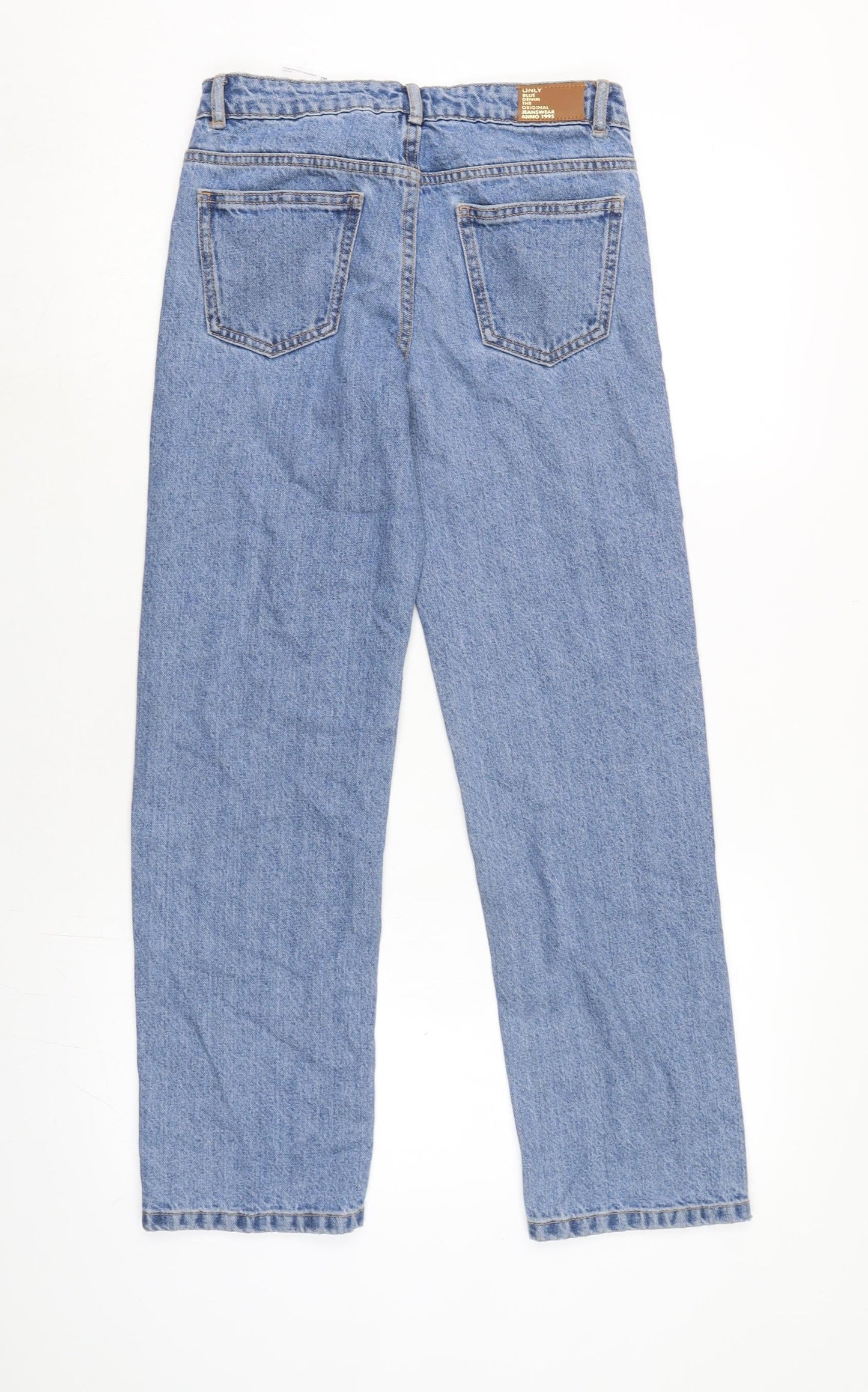 Only Womens Blue Cotton Straight Jeans Size 27 in L27 in Regular Zip