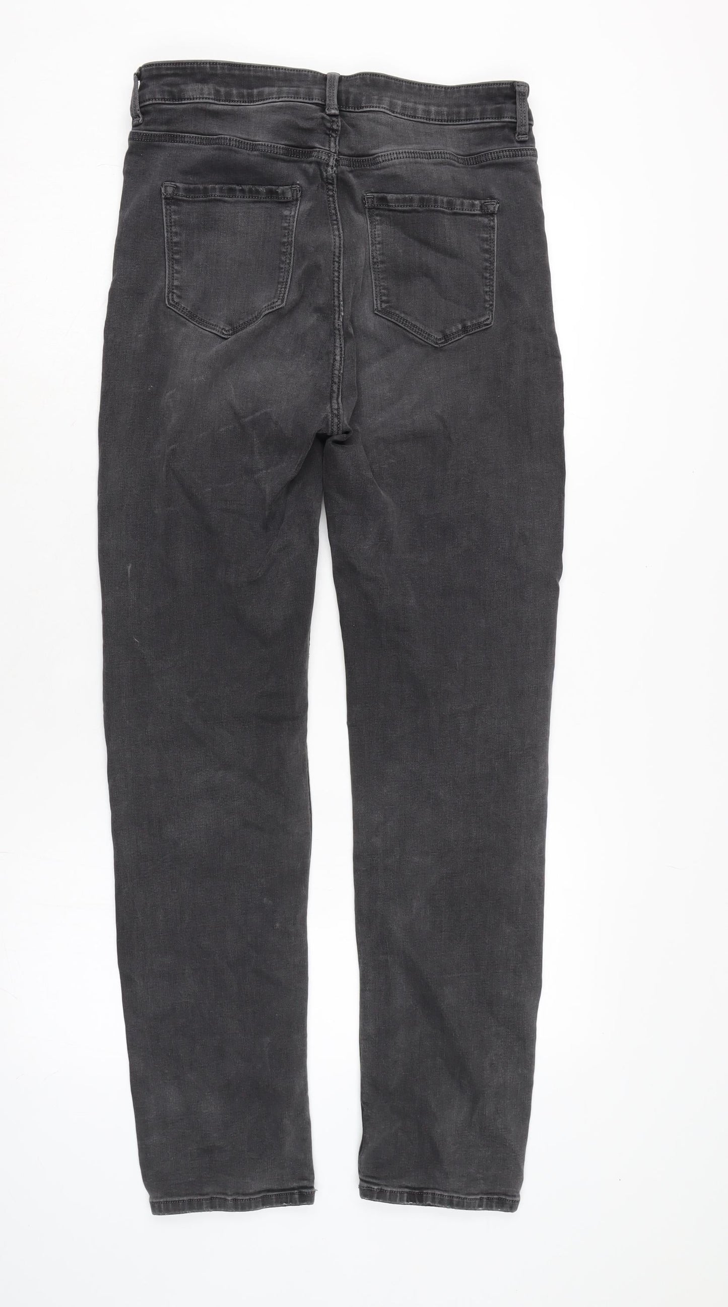 Womens UK Size 30 in Marks and Spencer Regular Fit Straight Grey Jeans