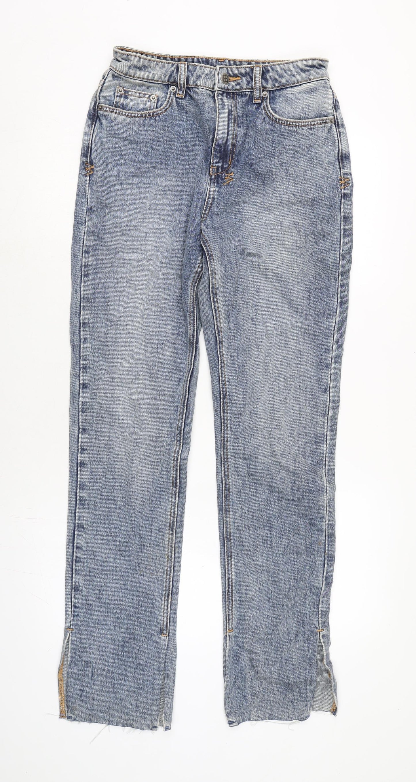 ksubi Womens Blue Cotton Bootcut Jeans Size 28 in L23 in Regular Zip - Raw Hem / vented at bottom of legs.