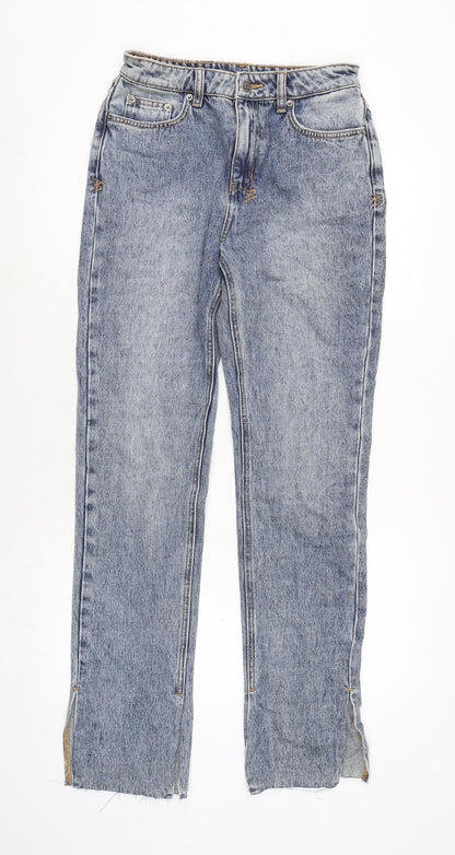 ksubi Womens Blue Cotton Bootcut Jeans Size 28 in L23 in Regular Zip - Raw Hem / vented at bottom of legs.